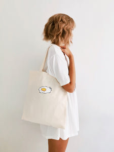 Egg & Broccoli Double-sided Print Tote Bag